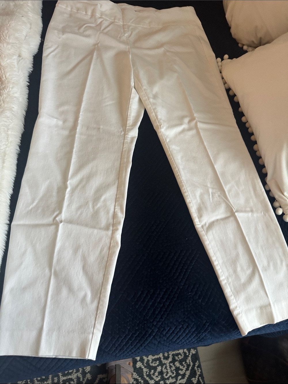 Women's Straight Leg Cream Pants